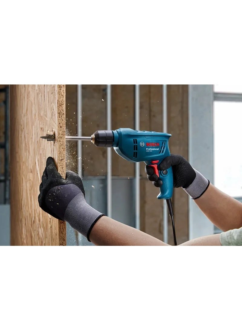 BOSCH GBM 400 Professional Rotary Drill Machine 400W, 10mm Keyed Chuck, Corded Electric Drill for Metal & Wood, Compact & Durable - Image 4